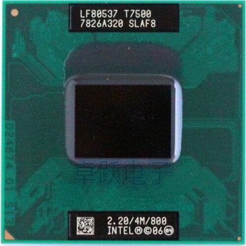 For Intel Core Duo T7500 CPU 4M Cache/2.2GHz/800MHz FSB Dual-Core Laptop processor for 965 chipset Free Shipping