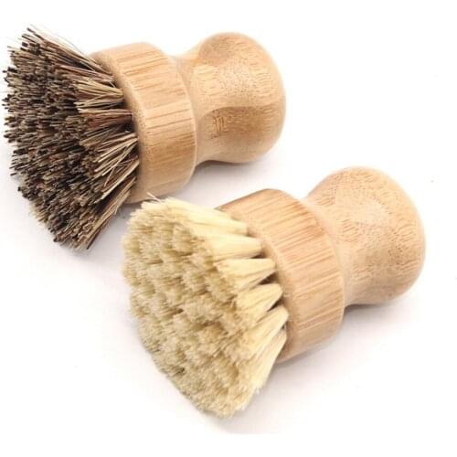 Simple Cleaning Brush SisalShort Handle Bamboo Dish Brush Bowl Pot Brush High Quality Durable Cleaning Brush cleaning brush