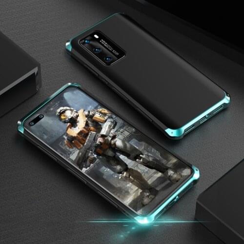 Shockproof Armor Case For Huawei P40 Pro Case Hard Tpu Metal Bumper Phone Cases For Huawei P40pro Cover Accessories Protection