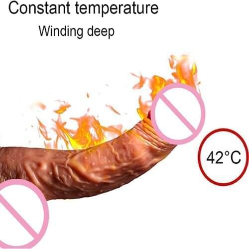 Realistic Penis Heating Dildo Swinging Creep Dick Female Masturbators Wireless Remote Control Vibrator Sex Toys for Adults 18