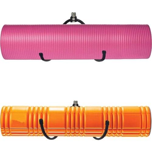 Yoga Mat Storage Foam Rollers Rack Rolled Bath Towels Holder Shelf - Solid Quality Wall Mountable for Bathroom Yoga room Yoga Ma