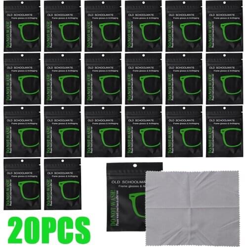 20pcs Universal Men Women Anti Fog Wipe Reusable Cloth for Glasses Swim Bicyle Goggles Unisex Glasses Lens Cloth