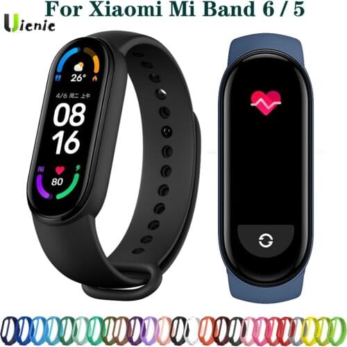 For Xiaomi Mi Band 6 5 Strap Correa Silicone Wristband Bracelet Watchbands mi band 6 ремешок на mi band 5 pulseira