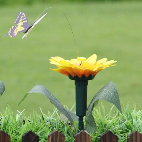 Solar Powered Dancing Fluttering Butterflies Flying Hummingbird Garden Plants Flowers Stake Yard Lawn Decor