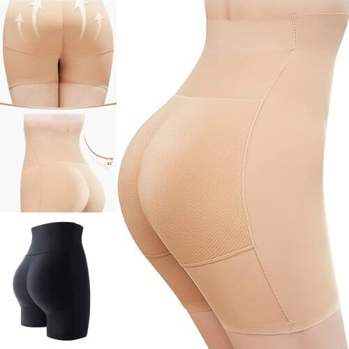 High Waist Abdomen Bodysuit Pants Women Buttocks Body Sculpting Breathable Fake Butt Shapeware Pants Hips Padded Tights Panties
