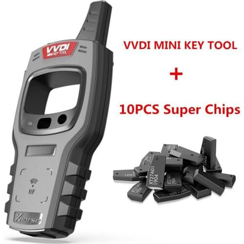 Xhorse VVDI Mini Key Tool Global Version Plus 10pcs Super Chips Car Key Copy Machine Support iOS and Android