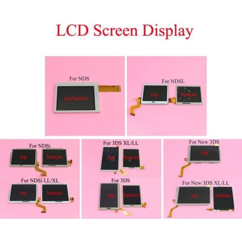 YuXi Replacemeny Parts Top Bottom & Upper Lower LCD Screen Display For Nintendo DS Lite NDS NDSL NDSi New 3DS LL XL