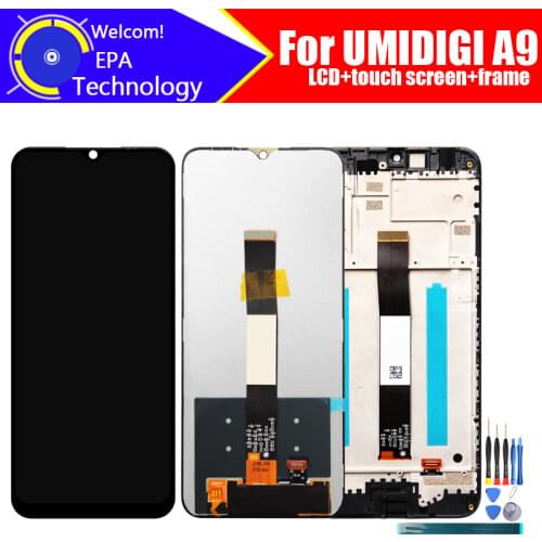 UMIDIGI A9 LCD Display+Touch Screen Digitizer 100% Original Tested LCD Screen Glass Panel For UMIDIGI A9+tools+ Adhesive