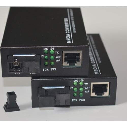 High Quality 10/100/1000Mbps Gigabit Ethernet to Fiber Media Converters for CCTV Security system 1Pair
