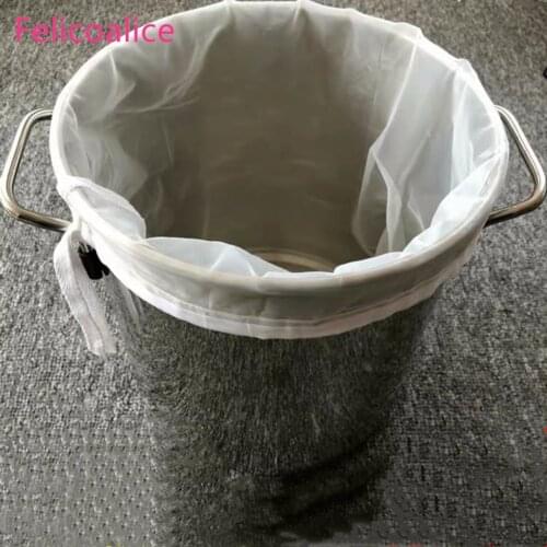 1pcs Tea Nut Fruit Juice Milk Nylon Mesh Filter Bag Net Strainer Reusable Beer Filter Bag