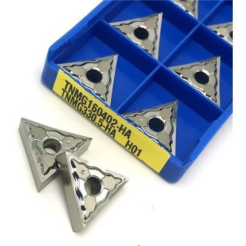10PCS TNMG160404 AK HA H01 TNMG160408 TNMG160402 Aluminum Turning Inserts Carbide Round Blade TNMG 160408 CNC Lathe Cutter