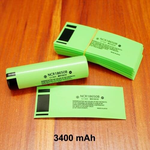 100pcs/lot Lithium Battery Special Pvc Heat Shrinkable Tube 18650 Plastic Insulation Shrink Film Skin 2900mah 3400mah