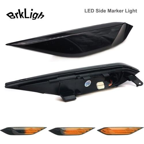 2Pcs Dynamic Amber LED Front Fender Side Marker Lights Turn Signal Indicator Lamps Auto Parts For Porsche Cayenne 958 92A 10-14