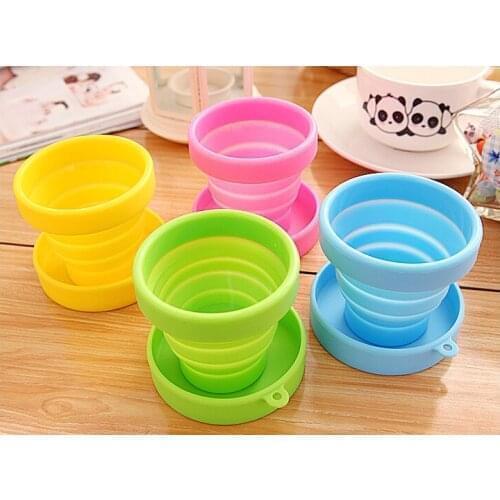 500Pc Folding Cup Coffee Cup Water Folding Gargle Cup Outdoor Travel Tea Glass Cup Silicone Cups Portable Drinkware Tools