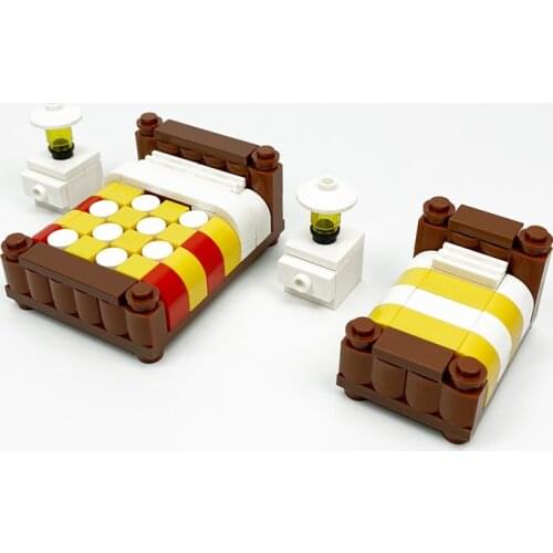 Accessories Locking City Bricks Parts Beds Sofa Dining Table City Furniture MOC City Building Blocks Toys for Chidlren DIY Gifts