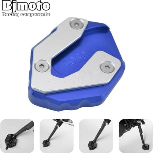 BJMOTO Motorcycle Kickstand Side Stand Extension Pad Enlarge Support Plate For YAMAHA XSR900 Abarth MT-09 MT09 Tracer 900 GT