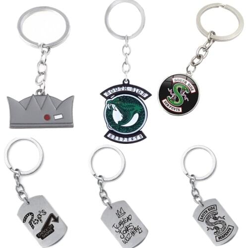 Riverdale enamel Keychain Jughead Jones Crown Hat Pendant Key Chain key ring for Women Men Bag Car Keyring Accessories Jewelry