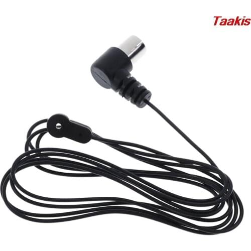 12V FM Antenna Male For Sound Natural Sound Stereo Receiver For FM Radio/ Hi-Fi/ DAB/ TV Indoor Use Black