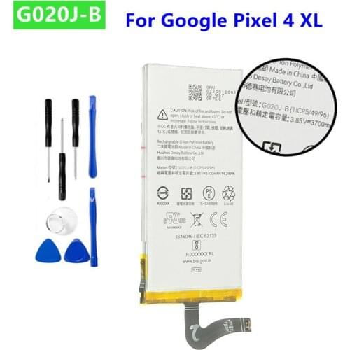 G020J-B Battery For Google Pixel 4 XL Pixel4 XL Genuine Replacement Phone Battery 3700mAh GO2OJ-B + Free Tools
