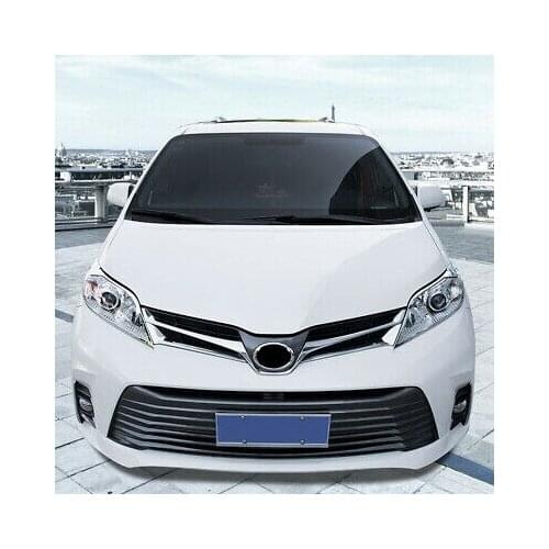 ABS Chrome Front Head Light Lamp Cover Trim 2pcs For Toyota Sienna 2015-2019
