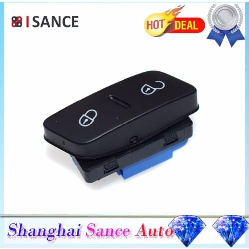 ISANCE Left Central Locking Switch Button 1K0962125B For VW Golf GTI Jetta MK5 Tiguan Passat CC Rabbit Seat 2004 2005 2006-2014