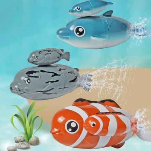 1pc Childrens Cartoon Electric Swimming Dolphin Toy For Toddlers Infant Mini Animal Interactive Shower Pool Bathroom Toy Gift