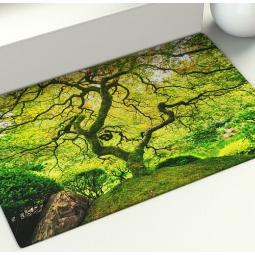 Forest Floor Mat Tree Trunk Branches Area Rugs Large Home Living Room Bedroom Carpet Decor Natural Trees In Spring and Autumn