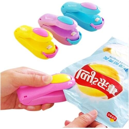 Kitchen Accessories Tools Mini Portable Food Clip Heat Sealing Machine Sealer Hand Pressure Heat Sealer Snack Bag Mini Gadgets