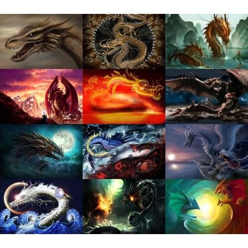 Full square Dragon diamond embroidery Diamond mosaic diy Wing Lung diamond painting cross stitch diamond sets home decorative