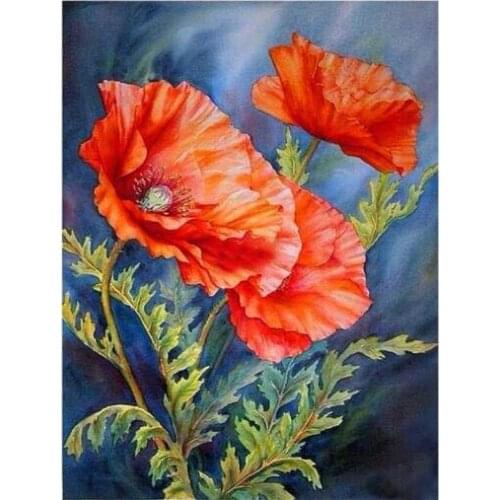 TOUOILP square full Diamond Painting full Bloemen 49
