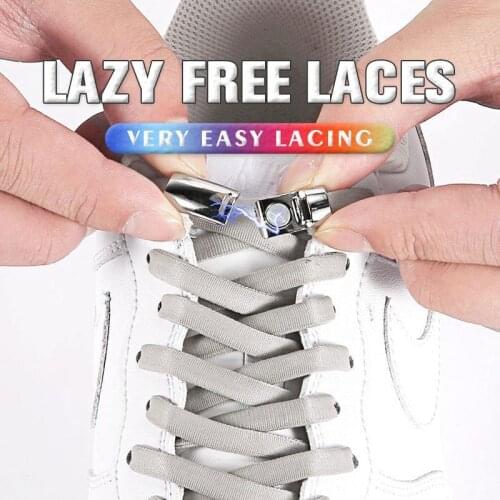 2 Pcs Magnetic Shoelaces Elastic No Tie Shoe laces Flat Locking Shoelace Kids Adult Sneakers Lazy Laces One Size Fits All Shoes