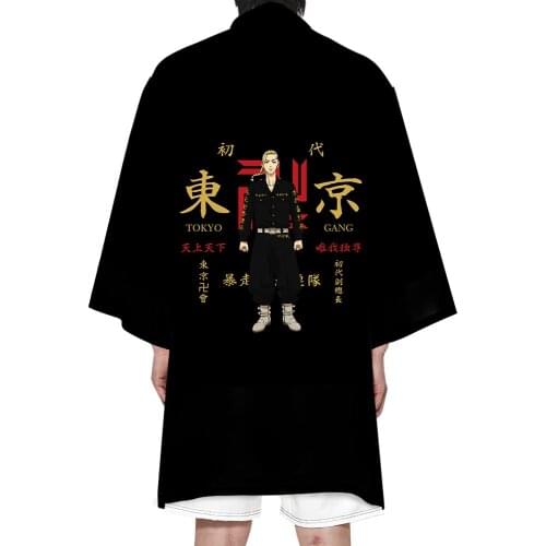 Anime Tokyo Revengers Ryuguji Ken Ryuguji Cosplay Cloak Tachibana Hinata Long Halloween Halloween Kimono Shirt