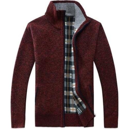 Homme Sweaters Winter Mens clothes Male Autumn Cardigan Fashion Fit Thick Slim Keep Warm Men Solid Smart Casual Sweaters