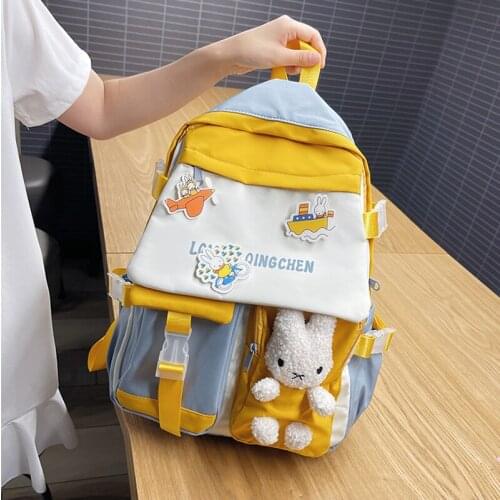 2021 New High Quality Waterproof Cute Women Backpack Multi-pocket Travel Rucksack Student Kawaii School Bags for Teenage Girls