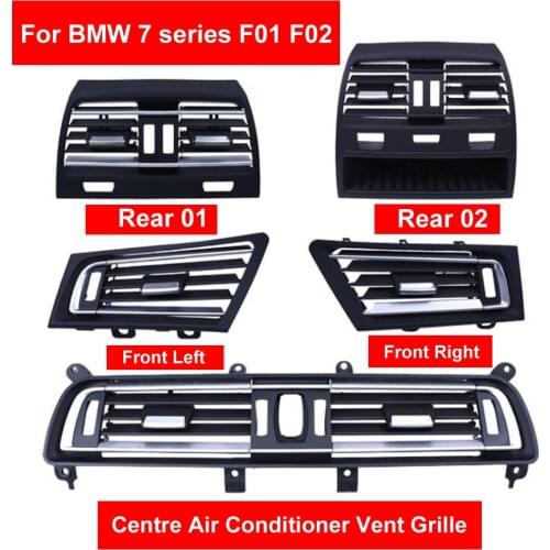 Front Row Wind Left/Center/Right/Rear Air Conditioning Vent Grill Outlet Panel Chrome Plate For BMW 7 series F01 F02 730 735 740