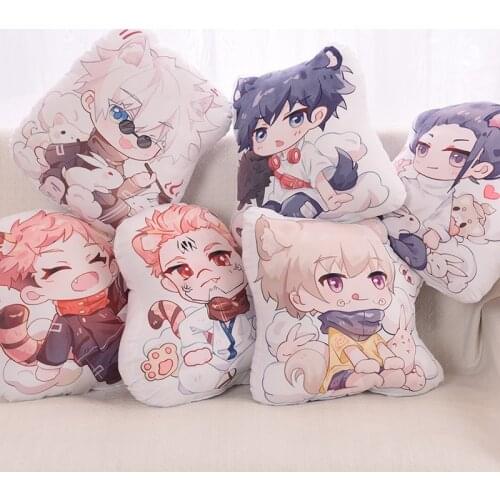 Hot Anime Jujutsu Kaisen Cosplay Toge Inumaki Getou Suguru Yuji Itadori Gojo Satoru Plush Stuffed Doll Throw Pillow Cushion Toy
