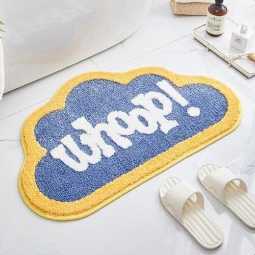 Anti-slip Door Mat Door Entrance Bathroom Mat Fruit Letter Bath Rug Non-Slip Mat Toilet Door Mat Entrance Door Absorbent Mat