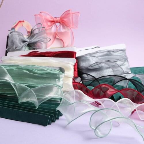 Yarn Ribbon Bouquet Wrapping Bowknot Handmade Material Wave Ribbon Flower Wrapping Ribbon