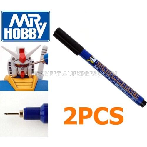 2X Mr.Hobby Gundam Marker Pen GUNPLA [Fine Tip For Panel Line] GM01 Line Pen