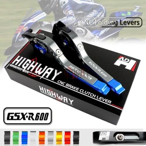 CNC Brake Handle Bar Lever Extendable Folding Adjustable Brake Clutch Levers Fort SUZUKI GSXR600 GSXR 600 2004-2005