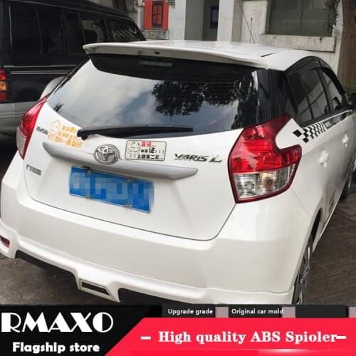 For Yaris Spoiler 2014-2017 Toyota Yaris JSDL Spoiler ABS plastic Material Car Rear Wing Color Rear Spoiler