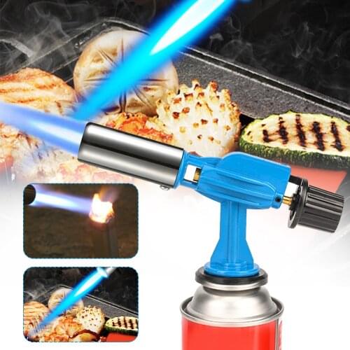 Automatic Ignition Baking Welding Tool Gas Torch Flamethrower Butane Burner For BBQ Camping Outdoor Hiking Fire Flame Gun
