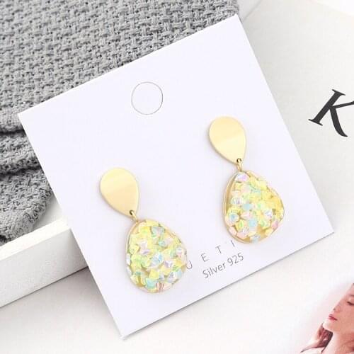 TONGKWOK Bohemia Exaggeration Dangle Earrings For Women Silk Thread Tassel Metal Long Chandelier Earrings #140154