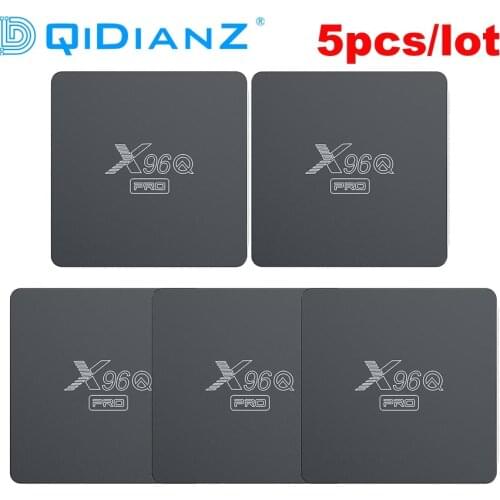 5pcs X96Q Pro Android 10.0 Smart TV Box Allwinner H313 Quad Core Set Top Box 2GB 16GB Android10 2.4G 5G Dual Wifi X96q x96 MINI