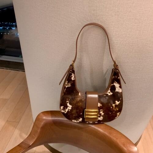 High-capacity Bags For Women 2021 Lady Retro Horse Hair Axillary Handbag Totes Bolso Geometrico
