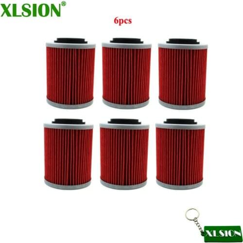 XLSION 6pcs Oil Filter For Commander 1000 800R CAN-AM Maverick Max 1000R X Outlander 1000 800R 800 650 500 400