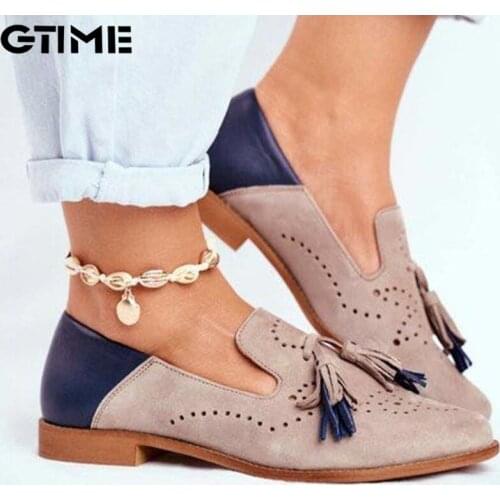 Women Tassels Genuine Leather Sheepskin Pointed Toe Lady Flats Slip On Shoes Handmade Oxfords Mixed Colors 35-43