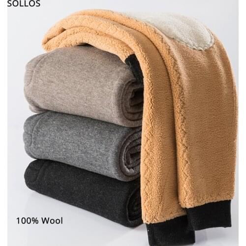 100% merino wool winter leggings women pants men Womens warm underwear high waisted trousers thermal panty sexy man pantyhose