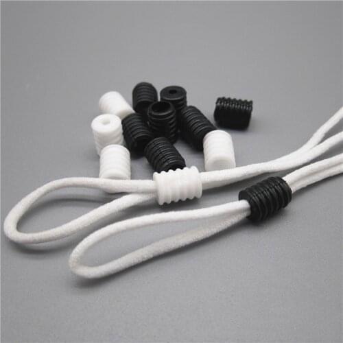 100pcs Non-slip Mask Button Adjustable Mask Elastic Band Buckle Cord Button DIY Ear Strap Columnar Drawstring Buckle Toggles