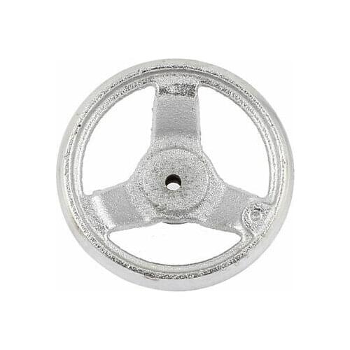 100mm Dia Three Spoke Round Iron Hand Wheel Handwheel for Milling Machine Lathe